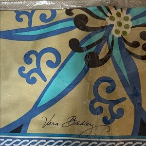 Vera Bradley Blue and Tan Floral Tote